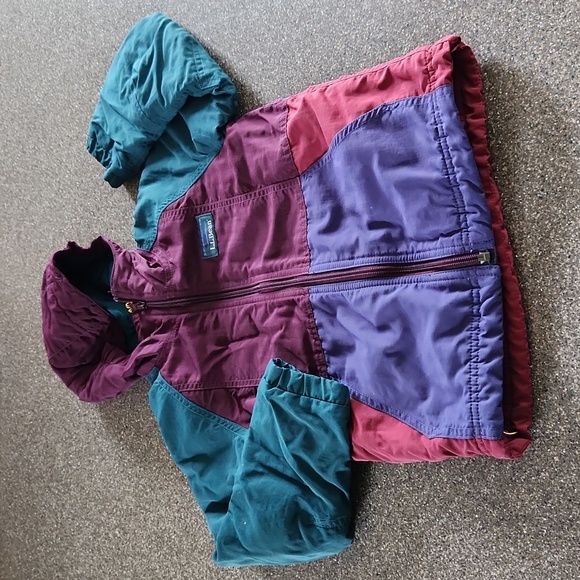 LL Bean Kids Mountain Classic Insulated Jacket Colorblock Winter